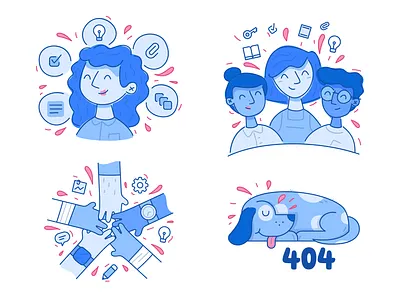 Teams and Puppers branding character illustration illustrator product illustration vector vicbell