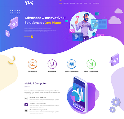Wanderer Solutions branding dar design figma graphic design icons illustration it company logo ui vector