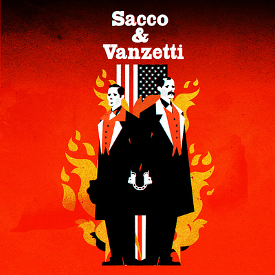 Sacco & Vanzetti affiche editorial film illustration illustrator italian italy justice minimalist movie poster texture usa vector