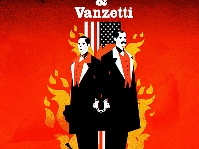 Sacco & Vanzetti affiche editorial film illustration illustrator italian italy justice minimalist movie poster texture usa vector