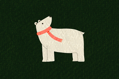 Polar bear card 🐻 2023 christmas design illustration polar dear vector