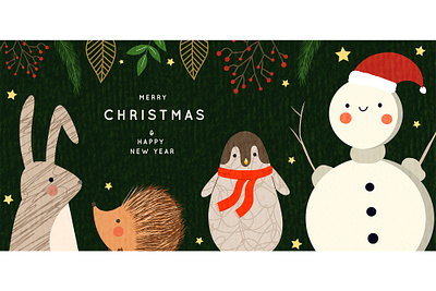 Merry Christmas banner ⛄️ 2023 banner chinese christmas design illustration merry new year vector