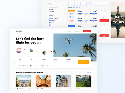 Website | BestFlight design flight landing ui ux uxui web website