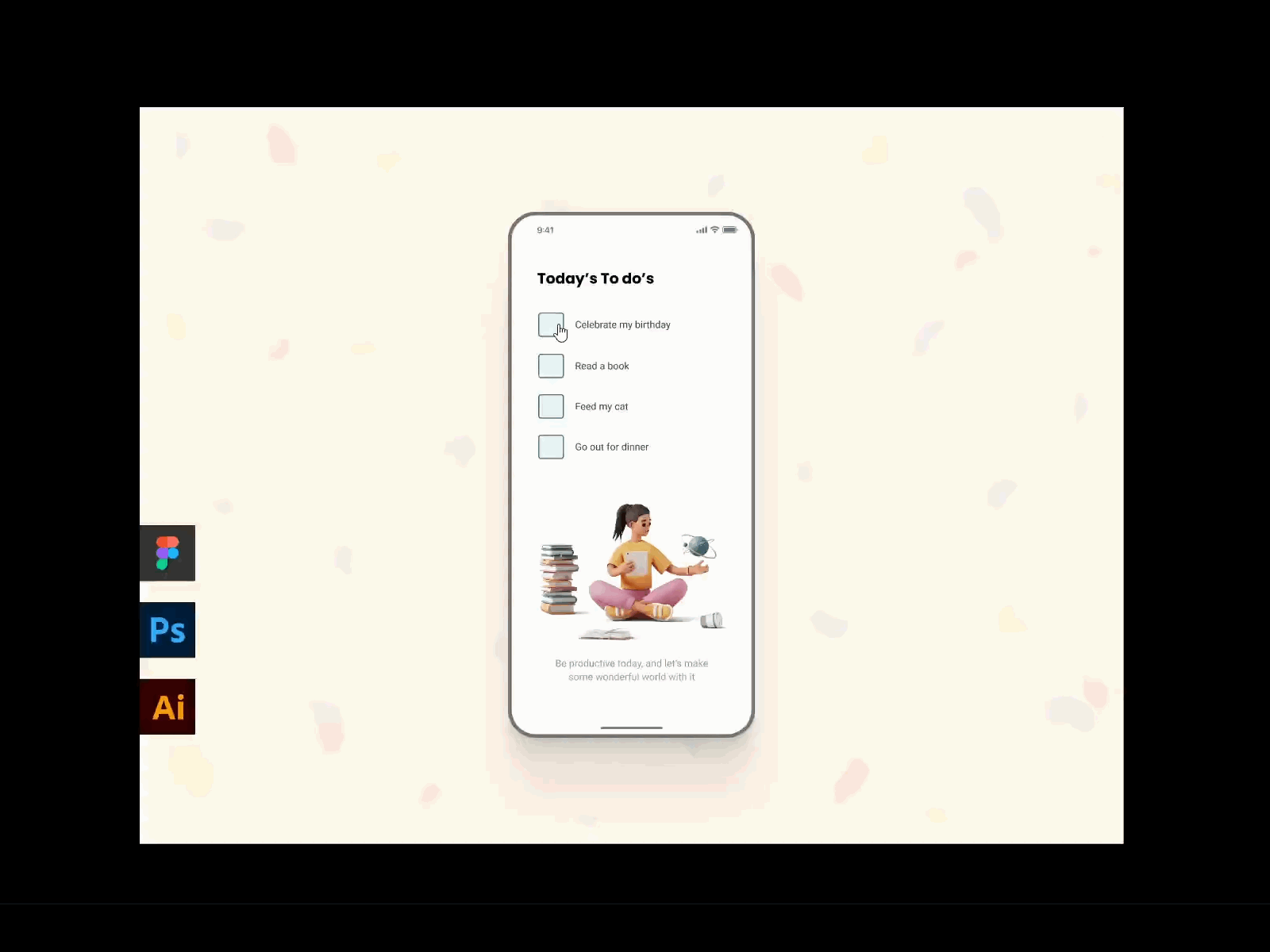 Daily UI #006 : To Do Task App - Figma Interaction animation app app design design interaction mobile motion motion graphics ui ui design ui ux ux ux design