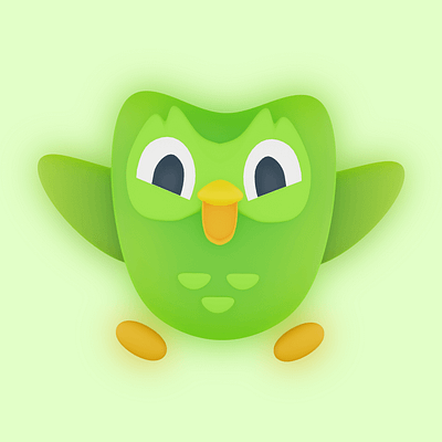 Duo from Duolingo 3d animal blender branding duo duolingo graphic design model owl