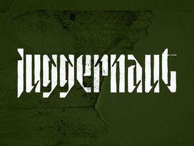 Juggernaut branding custom design display font graphic design ink trap lettering letters logo logotype papercut spray paint stencil type typography vector wordmark