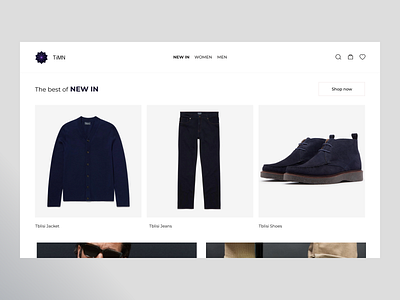 E - Commerce Minimal Shopify Concept buy now clean clothing e commerce e commrece mens clothing minimal minimalism minimalistic shop shopify shopping ui ux web design web shop website