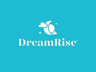 DreamRise badges branding cbd clouds custom typography dream identity illustration logo moon packaging print rise stars sun typography