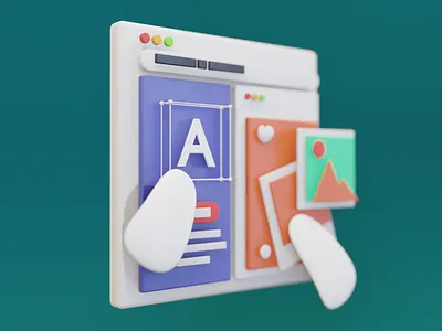 3D illustration UI Design 3d 3d design 3d illustration branding clean design clean ui design green illustration ui