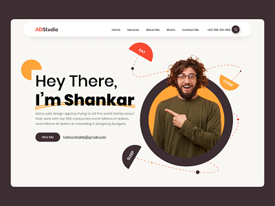 Personal Portfolio Website anik deb clean creative design system dribbble best shot freelancer landing page landingpage designer minimal personal portfolio uiux uiux designer web web design web designer website website concept website template website theme