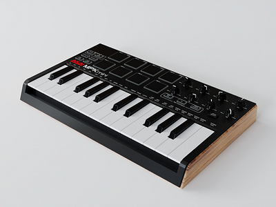 Isometric Music machines - Akai MPK mini 3d akai isometric keyboard machine moog motion graphics music realistic render synth wood