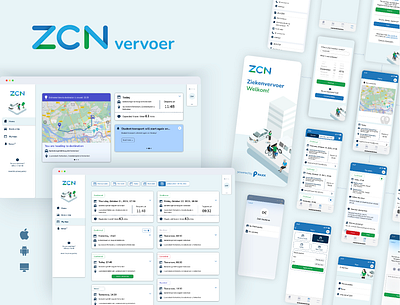 ZCN Vervoer Web, iOS & Android UI Project design mobile mobiledesign typography ui uiux userinterface ux vector web webdesign