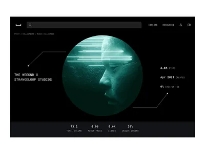 NFT marketplace screen 056 alien breadcrumbs daily ui daily ui 56 nft nft marketplace ui ux web