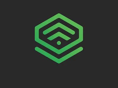 MONOGRAM LOGO WIFI app branding illustration logo vector