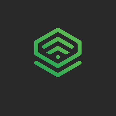 MONOGRAM LOGO WIFI app branding illustration logo vector