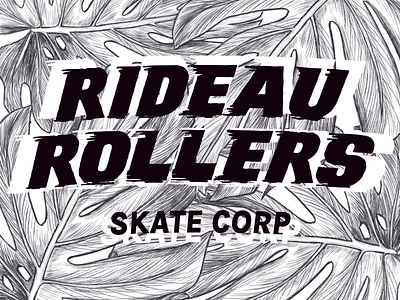 Rideau Rollers branding design drawing graphic design illustration logo pencil pencil drawing roller derby roller skate snake type