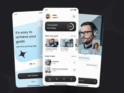 Ed-tech Learning App UI Design Kit #1 app app design design kit learning learning app ui ui kit ux