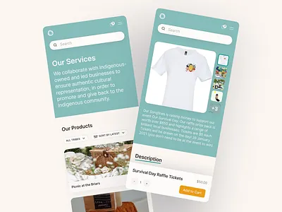 Our Songlines - Store Mobile Screens aboriginal concealed design indigenous mobile navbar oursonglines redesign store uxui