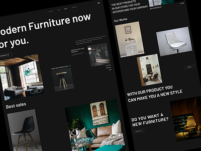 E-commerce Furniture Store Landing Page app batix buy clean design e commerce ecommerce furniture furniture store landing landing page logo minimal online shop shop srore ui ui ux web web design