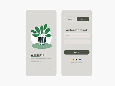 Flowgol app application branding design designer flower graphic design illustration login logo signup ui uiux userexperience userinterface ux vase