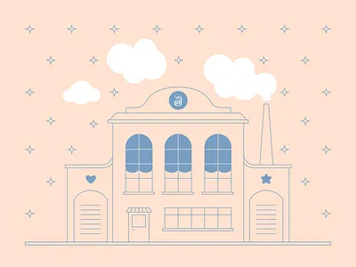 Factory design graphic design illustration