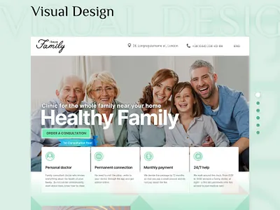Family clinic landing page web design clinic web design clinics family clinic web design junior ui design landing page landing page web design medical medicine design ui ui design web design