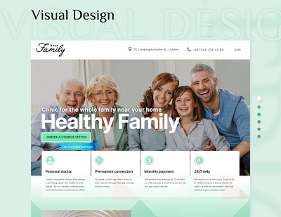 Family clinic landing page web design clinic web design clinics family clinic web design junior ui design landing page landing page web design medical medicine design ui ui design web design