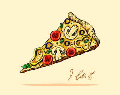 Vector Pizza adobe adobe illustrator affinity affinity designer create design draw food illustration ipad lettering pizza sketch sketching ui vector