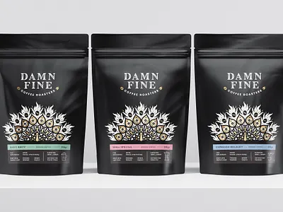 DFC Roasters — 250gr pouches for ground coffee branding ceylon coffee design ground coffee illustration logo packaging packaging design pouch sri lanka