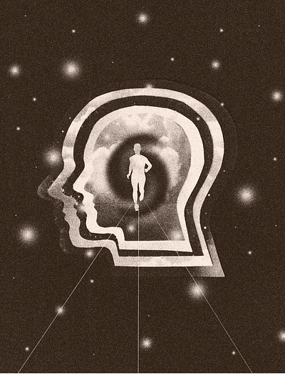 Nike Running Concept Illustration collage design il illustration typography