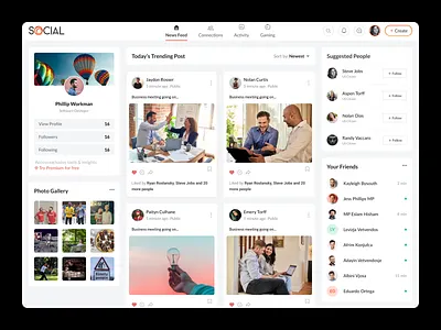 Social Media Design Concept design minimal social social media ui uiux uiuxdesign ux