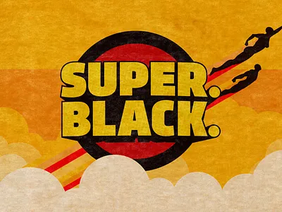 Super. Black. HD Banner brand branding comics design graphic design illustration logo superhero trails vector youtube