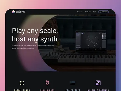 Landing page design dark mode design glow gradient landing page ui ux web web design
