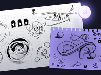 Sketches for Financial Crypto Company Landing Page procreate