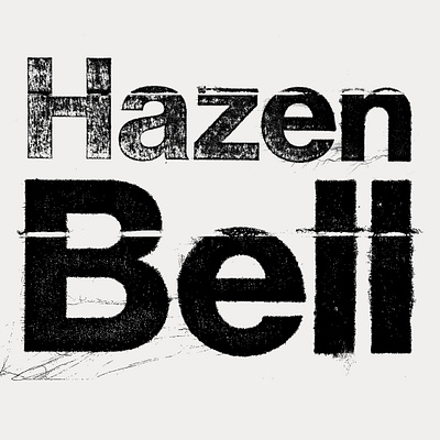 Hazen type 90s design gritty grunge handmade print raygun swiss grit