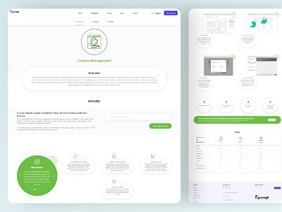 Cookies Management branding design illustration landing page logo ui uxui design vector web design web development