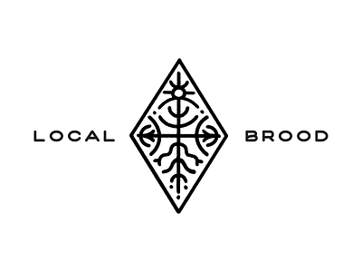 The Local Brood - 'Root to Rise' Folksy Logo Concept branding design illustration logo