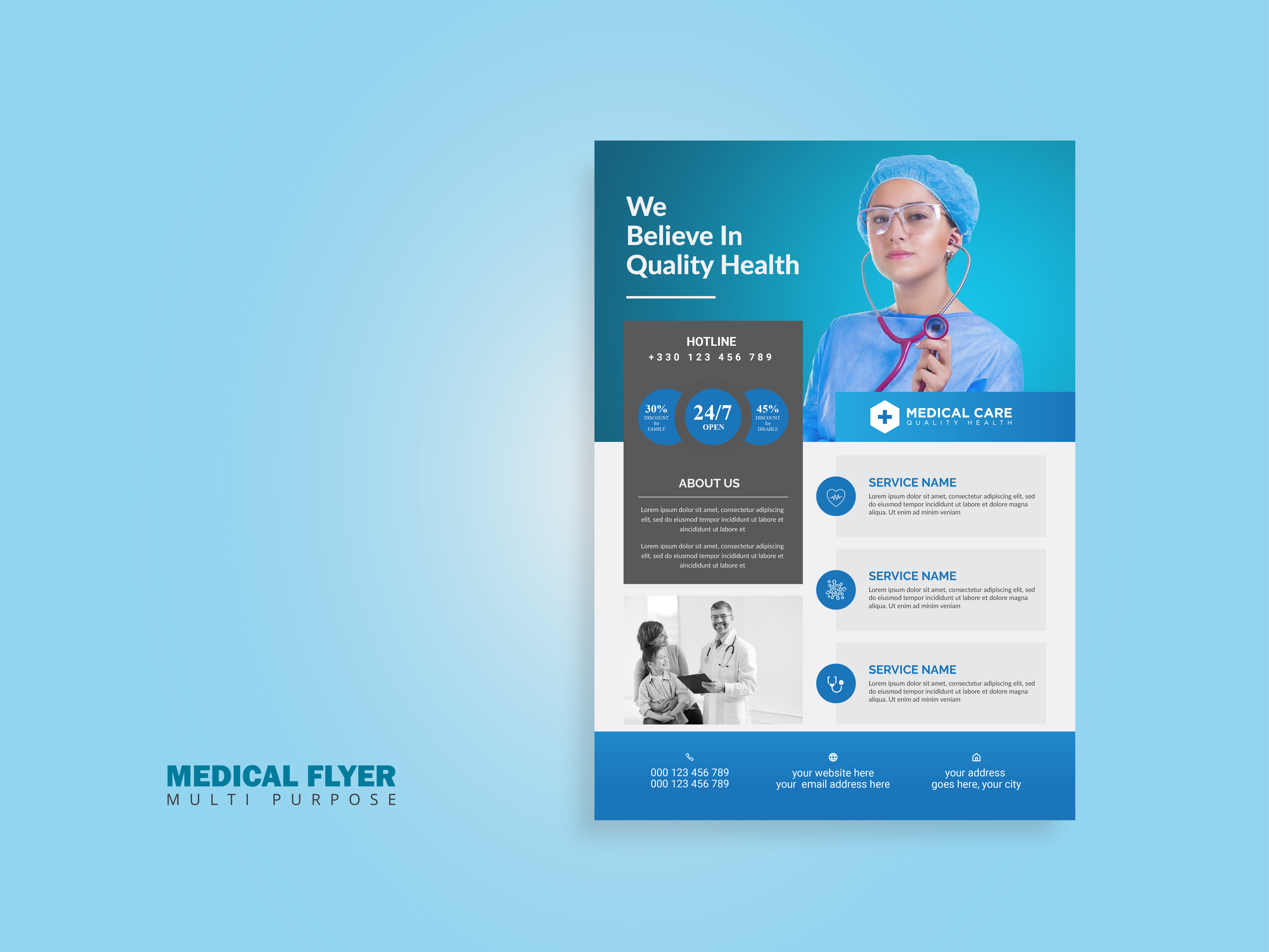 Example of Minimalist Modern Flyer Template  Design
