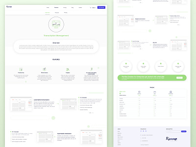 Transcription Management - Landing Page branding design illustration landing page logo ui uxui design vector web design web development