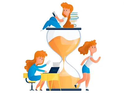 Hourglass1 hourglass illustration management planning time time management vector