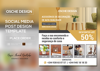 Furniture Social Post Design- OSCHE DESIGN | Nasir Ahmed NurNabi design facebook cover illustration instagram banner instagram post instagram post banner logo socail media banner social media banner social post