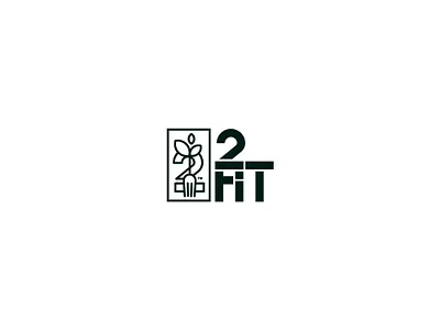2Fit restaurant Logo 2 arab branding creative design fit food fork idea leafs logo restaurant saudi tow