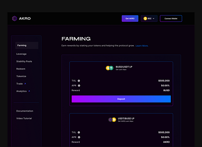 Yield Farming - Design Page crypto design farmingdesign graphic design ui webdesign