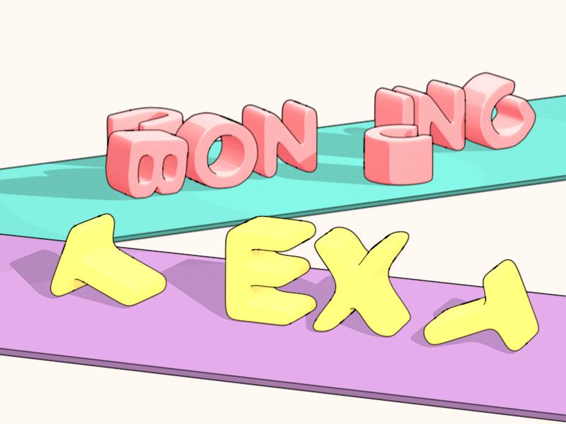 Bouncing text 2d animation 3d 3d animation after animation bounce bouncing cinema 4d design funky graphic design motion design motion graphics typography ui