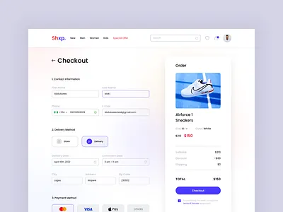 E commerce checkout page checkout checkoutpage ecommerce ui uidesign uiux webdesign