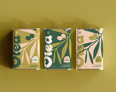 Olea Olive Oil Branding and Packaging by Abby Leighton branding can custom font food lettering logo design oil olive packaging