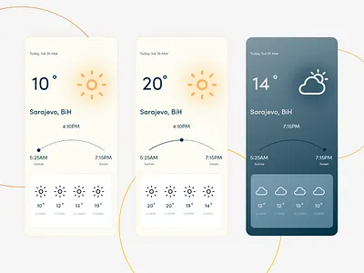 Dribbble animation app application challenge sarajevo sun ui weather weather application xd