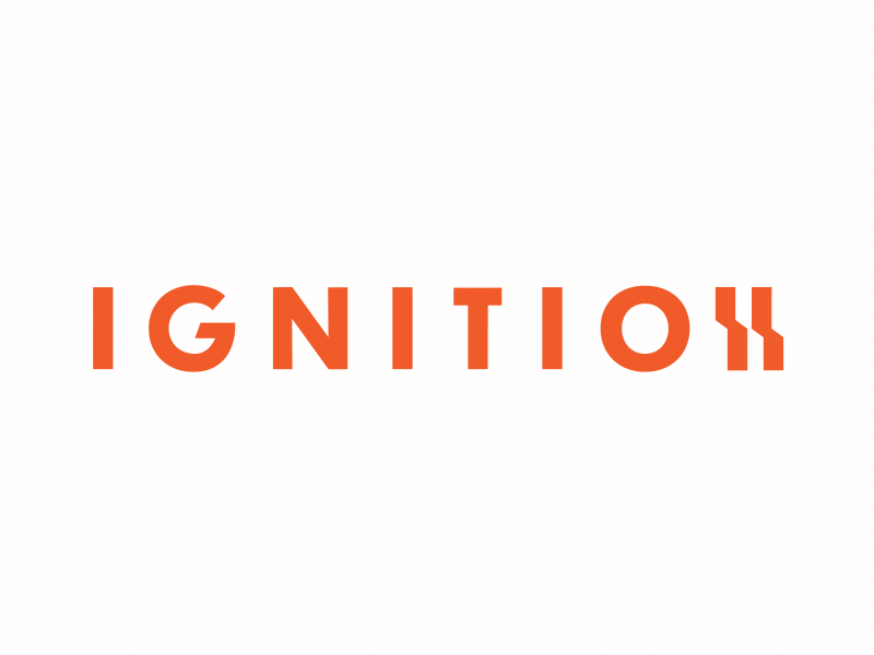 IGNITION- Logo Animation(recreation) ae after effects animated logo animated type animation color palette cream custom logo animation electric electric logo freelance logo animation freelance logo animator gif ignite ignition logo animation motion design orange shock video games
