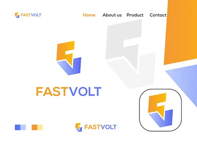 Fast Volt Logo brand brand identity branding business logo creative logo f letter logo f logo f logo design letter logo letter mark logo lettermark logo logo design modern logo v logo v logo design v logo mark volt volt logo voltage