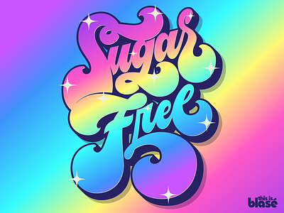 Sugar Free design diet health illustration lettering life sugar typography vector
